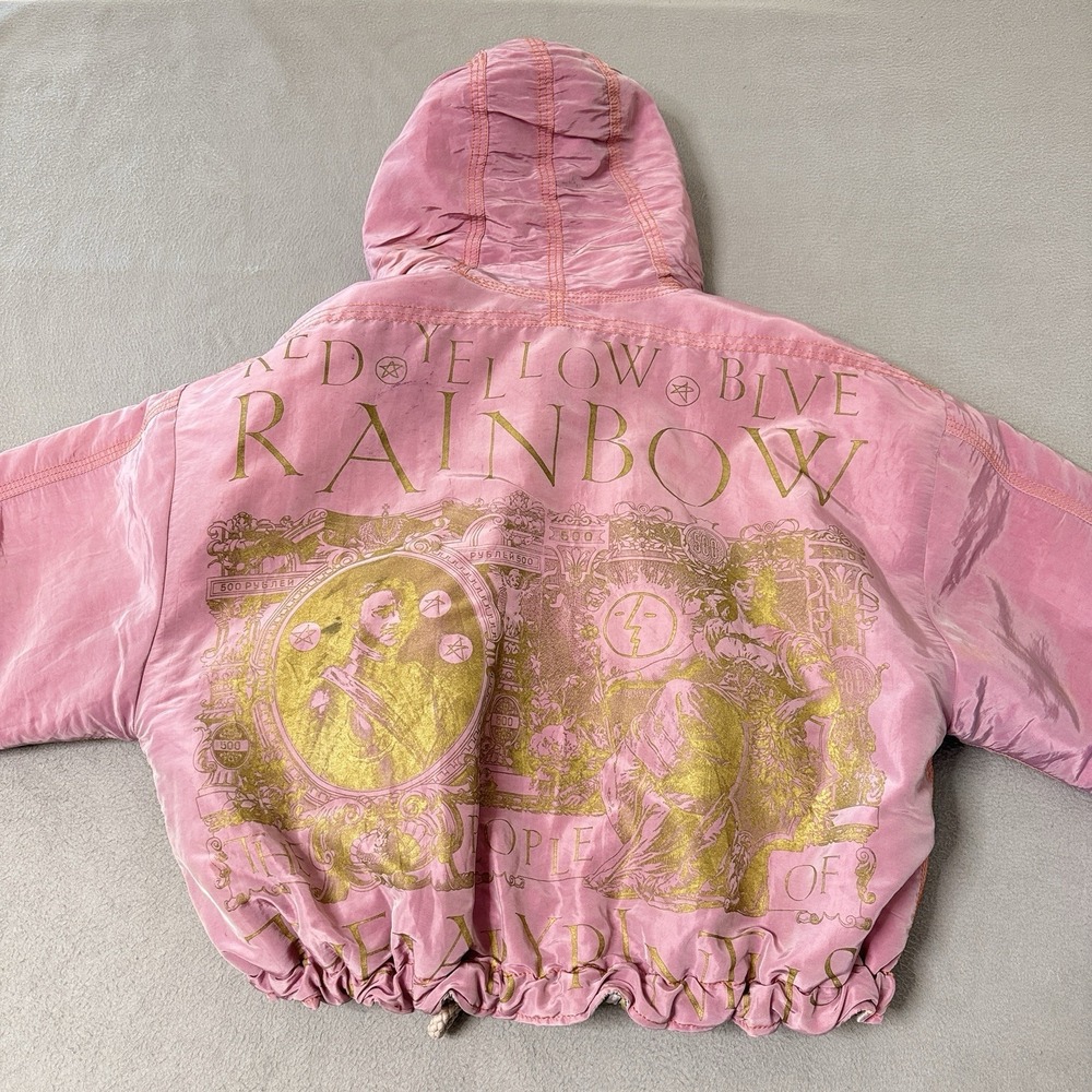 The People Of The Labyrinths Jacket‎ Womens Pink Hooded Artwear Avant Garde